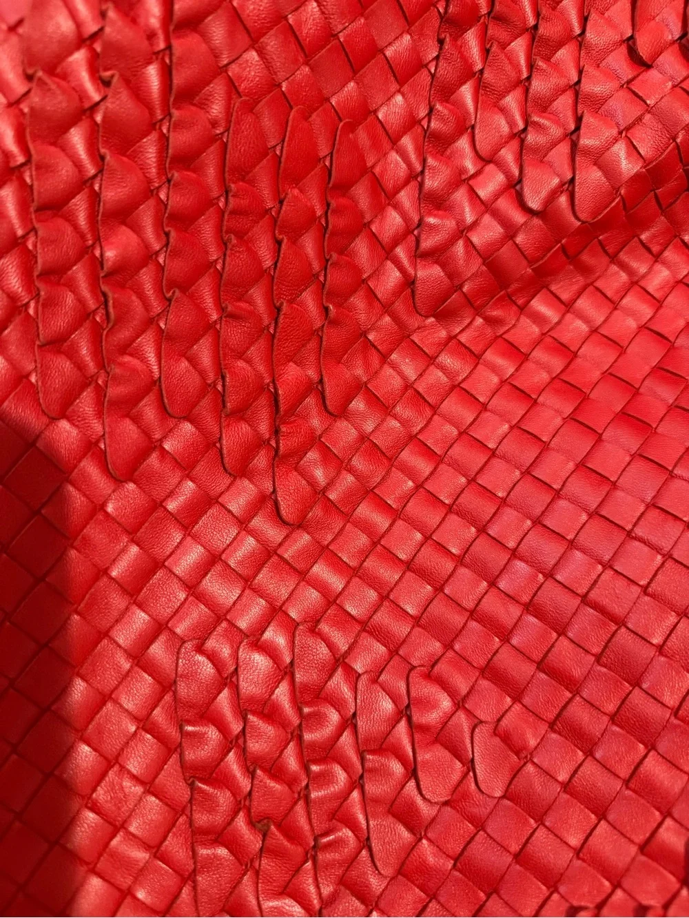 Bottega Veneta Red Intrecciato Leather Hobo